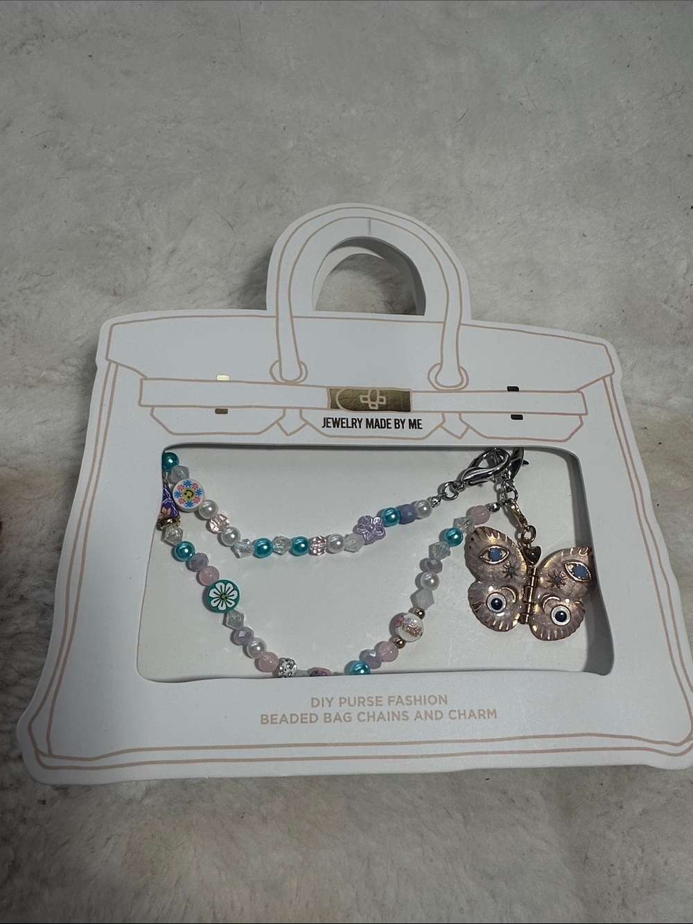 Beaded bag chains and charms diy purse fashion